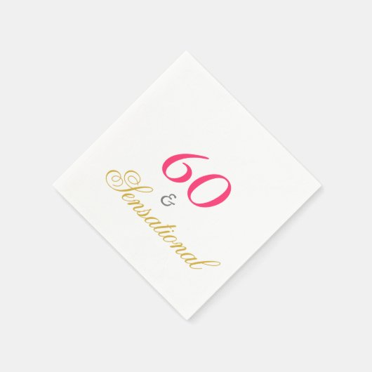 60 und sensationell serviette (Ecke)