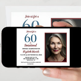 60 und sensationelle Geburtstagsfeier Einladung