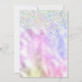 60 und spektakuläres Glittery Butterflies Party Einladung (Rückseite)