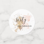 60 und vorzügliche Frau 60. Geburtstag Konfetti (Klein Vorderseite)