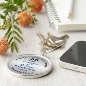 60. WEDDING JAHRESTAG Diamond Wedding Editable Schlüsselanhänger (Seite)