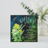 60. Wildblume Aquarell Einladung (Stehend Vorderseite)