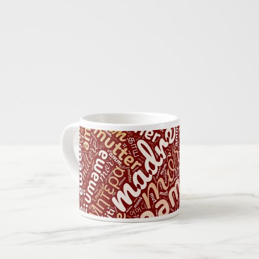 60 Wörter für "Mutter" in verschiedenen Sprachen Espressotasse (Vorderseite Links)
