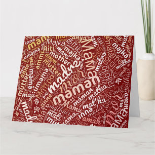 60 Wörter für "Mutter" in verschiedenen Sprachen Karte