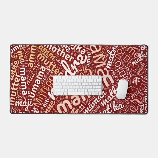 60 Wörter für "Mutter" in verschiedenen Sprachen Schreibtischunterlage (Tastatur & Maus)