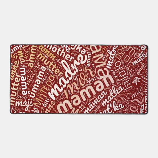 60 Wörter für "Mutter" in verschiedenen Sprachen Schreibtischunterlage (Vorderseite)