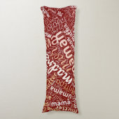 60 Wörter für "Mutter" in verschiedenen Sprachen Seitenschläferkissen (Vorderseite Vertikal)