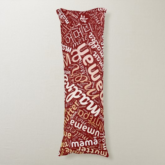 60 Wörter für "Mutter" in verschiedenen Sprachen Seitenschläferkissen (Vorderseite Vertikal)