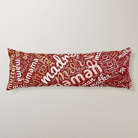 60 Wörter für "Mutter" in verschiedenen Sprachen Seitenschläferkissen (Vorderseite)