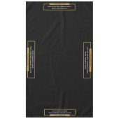 60 "x104" Messe Tablecloth Gold Black Tischdecke (Vorderseite)