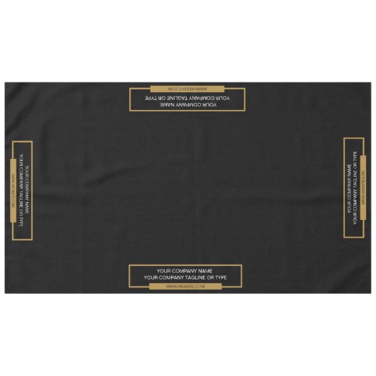 60 "x104" Messe Tablecloth Gold Black Tischdecke (Vorderseite (Horizontal))