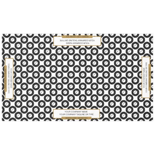 60 "x104" Messe Tablecloth Gold Black Tischdecke (Vorderseite (Horizontal))
