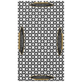 60 "x104" Messe Tablecloth Gold Black Tischdecke (Vorderseite)