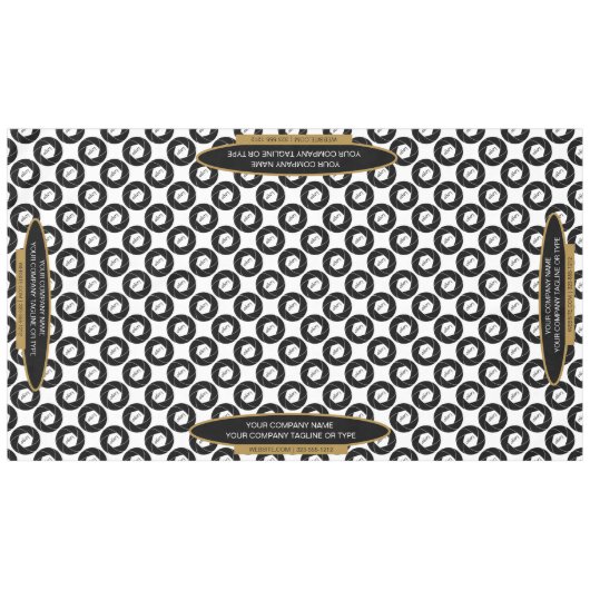 60 "x104" Messe Tablecloth Gold Black Tischdecke (Vorderseite (Horizontal))