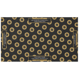 60"x104"-Tischtennislogos Gold Schwarz Tischdecke