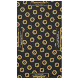 60"x104"-Tischtennislogos Gold Schwarz Tischdecke