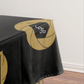 60"x104"-Tischtennislogos Gold Schwarz Tischdecke (Beispiel)