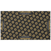 60"x104"-Tischtennislogos Gold Schwarz Tischdecke (Vorderseite (Horizontal))