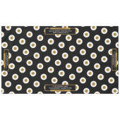 60"X104"-Tischtennislogos Gold und Schwarz Tischdecke (Vorderseite (Horizontal))