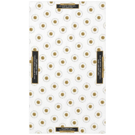 60"X104" Tischtennislogos Gold Weiß Tischdecke