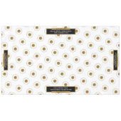 60"X104" Tischtennislogos Gold Weiß Tischdecke (Vorderseite (Horizontal))