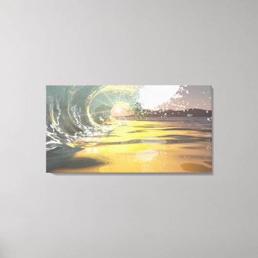 60"x40" Leinwand Art w' "Breaker at dawn" Bild (Vorderseite)