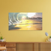 60"x40" Leinwand Art w' "Breaker at dawn" Bild (Insitu (Wohnzimmer))