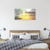 60"x40" Leinwand Art w' "Breaker at dawn" Bild (Insitu (Schlafzimmer))