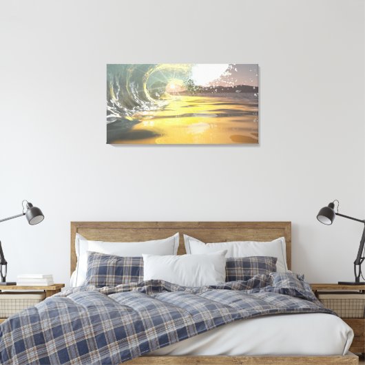 60"x40" Leinwand Art w' "Breaker at dawn" Bild (Insitu (Schlafzimmer))