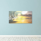 60"x40" Leinwand Art w' "Breaker at dawn" Bild (Insitu (Holzboden))