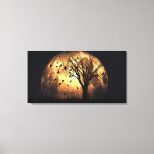 60"x40" Leinwand Art w' "Harvest Moon"-Image
