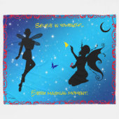 60"X80" Elf Fairy & Butterfly-Glaube an dich selbs Fleecedecke (Vorderseite (Horizontal))