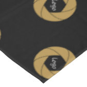 60"x84" Tischtennisloth-Logo Gold Schwarz Tischdecke (Schrägansicht)