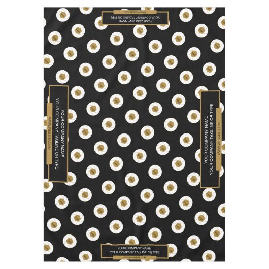 60"X84" Tischtennisloth-Logo Gold und Schwarz Tischdecke (Vorderseite)