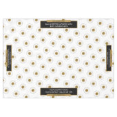 60"X84" Tischtennisloth-Logo Gold Weiß Tischdecke (Vorderseite (Horizontal))