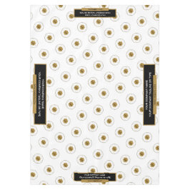 60"X84" Tischtennisloth-Logo Gold Weiß Tischdecke