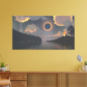 60" x 40" Canvas Art with "Eclipse" image Leinwanddruck (Insitu (Wohnzimmer))