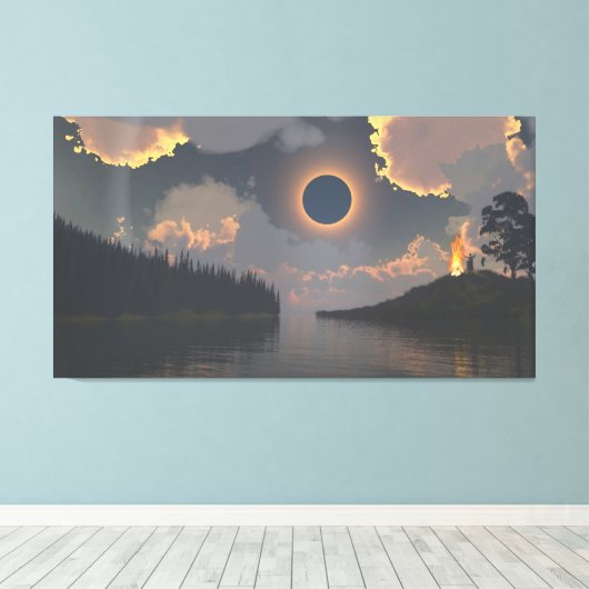 60" x 40" Canvas Art with "Eclipse" image Leinwanddruck (Insitu (Holzboden))