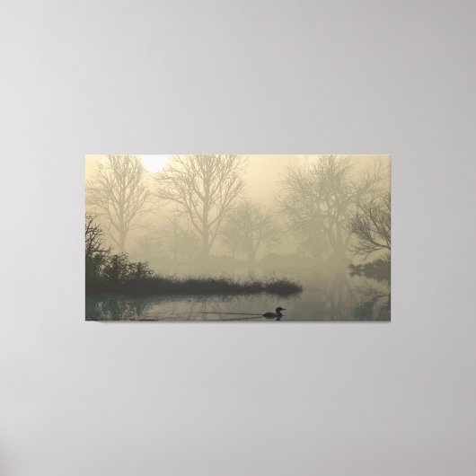 60" x 40" Canvas Art with "Foggy Dawn" image Leinwanddruck (Vorderseite)