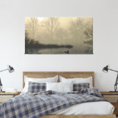 60" x 40" Canvas Art with "Foggy Dawn" image Leinwanddruck (Insitu (Schlafzimmer))