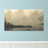 60" x 40" Canvas Art with "Foggy Dawn" image Leinwanddruck (Insitu (Holzboden))