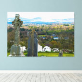 60 x 40 Canvas Print Graveyard Old Kilcullen Leinwanddruck (Insitu (Holzboden))