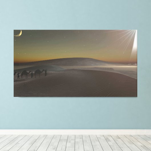 60' x 40" Leinwand Art mit "Yonder Star" Bild (Insitu (Holzboden))