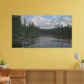 60" x 40" Leinwand Poster mit "Boreal Stream" Bild (Insitu (Wohnzimmer))