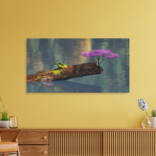 60" x 40" Papier Poster mit "Rebirth" Bild Leinwanddruck (Insitu (Wohnzimmer))