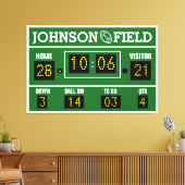 60" x 40" Personalisierter Fußballanzeiger Leinwanddruck (Insitu (Wohnzimmer))