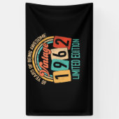60 Years Old Of Be Awesome In 1962 60th Birthday Banner (Vertikal)