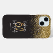 60 zum Geburtstag eines guten Goldenen Glitzer mac Case-Mate iPhone Hülle (Rückseite (Horizontal))
