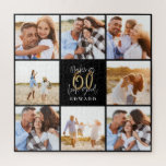 60 zum Geburtstag eines guten schwarzen Fotos mach Puzzle<br><div class="desc">stilvolles Schwarz-Gold,  das 60 Foto-Collage-Geschenk macht</div>