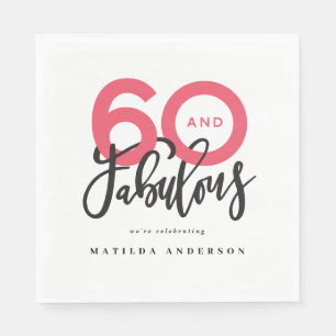 60 zum Geburtstag guter moderner Typografie machen Serviette
